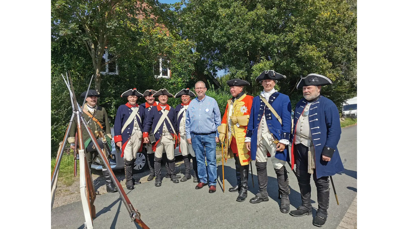 Der Graf war im geamaten Landkreis unterwegs, hier in Mittelbrink. (Foto: nd)