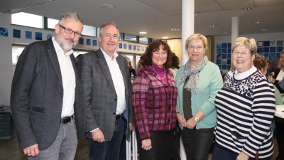 Bei der Verabschiedung (v.li.): Lebenshilfe-Vorstand Christian Siemers Max Matthiesen, Gudrun Rohe-Kettwich, Gaby Bauch und Cornelia Fricke. (Foto: privat)