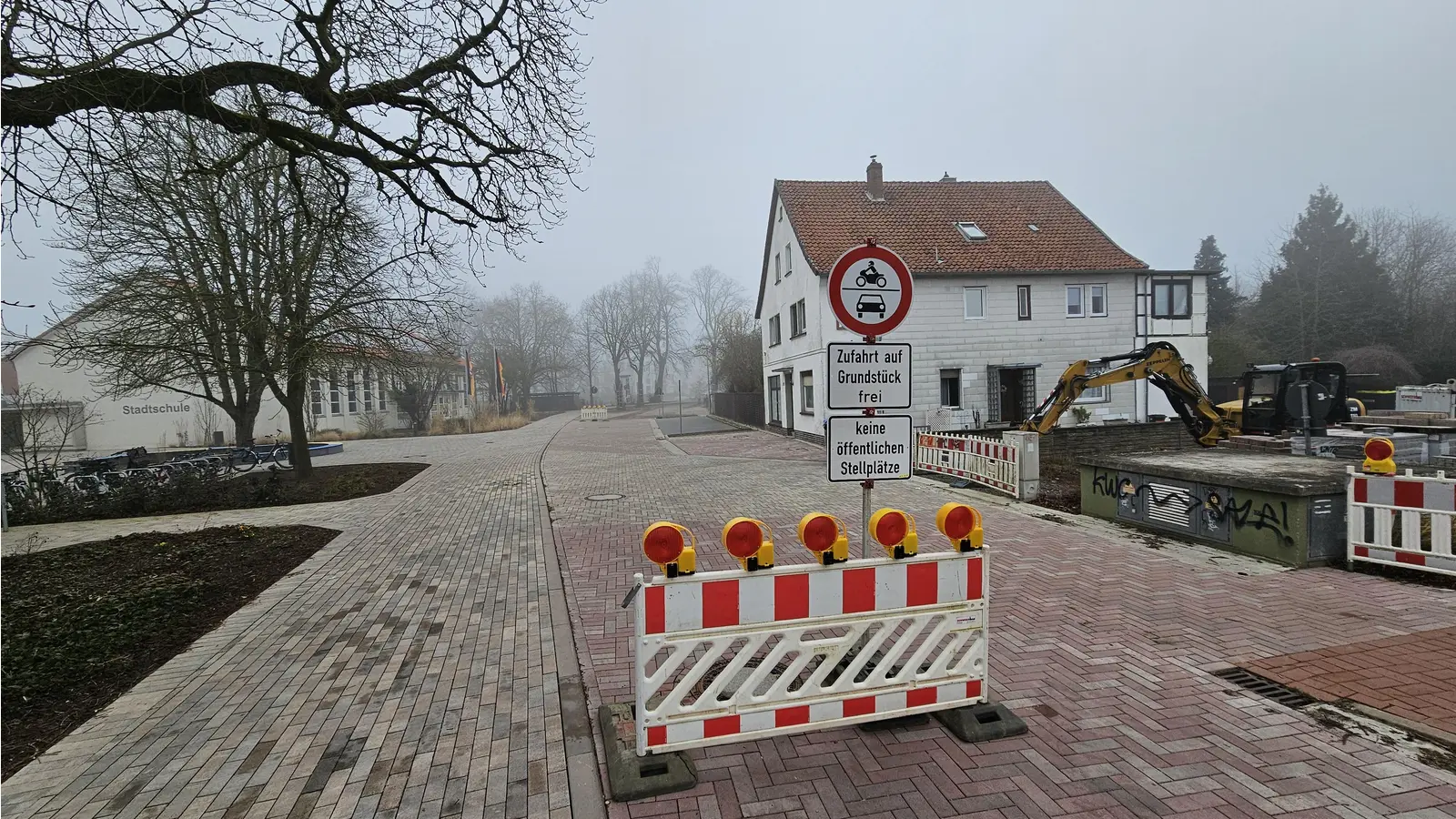 Immer noch oder schon wieder eine Baustelle: Ein Teil der Nordstraße.  (Foto: tau)