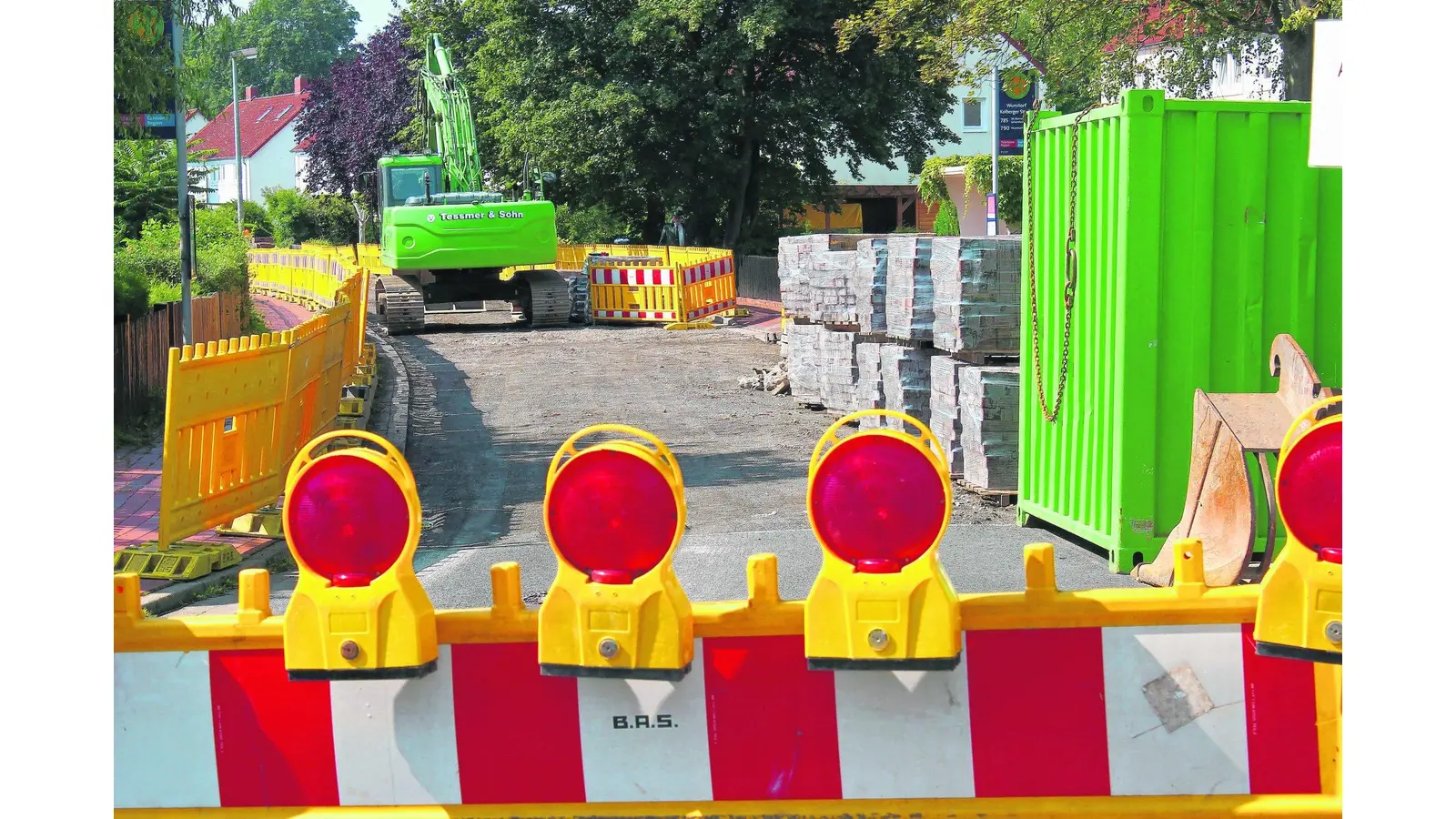 In der Saarstraße wird länger gebaut (Foto: tau)