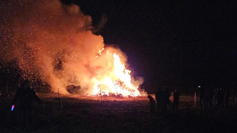 Die Tannen brennen: In Hagenburg wird dazu gefeiert. (Foto: privat)