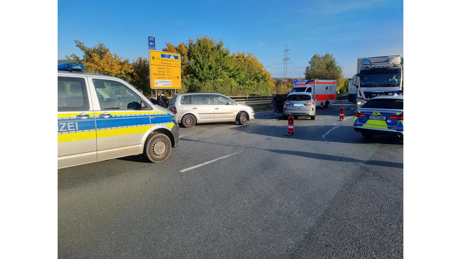 Am 15. Oktober ereignete sich an der Anschlussstelle Lauenau ein Unfall, bei dem eine Person verletzt wurde.  (Foto: privat)