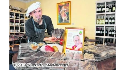 Eine Tafel für den Dalai Lama (Foto: nb)