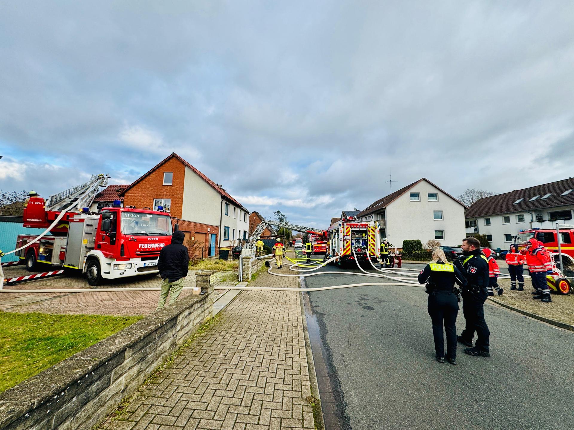 Feuerwehr im Einsatz: Brand in der Nordstadt. (Foto: Feuerwehr)