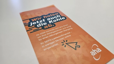 Haben Verbraucher erhalten: Ein Flyer von aha. (Foto: tau)