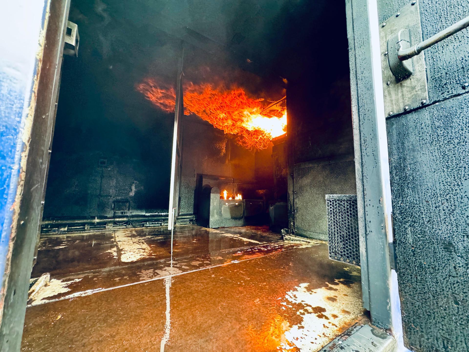 Flashover: Brandsimulationsanlage. (Foto: Feuerwehr)