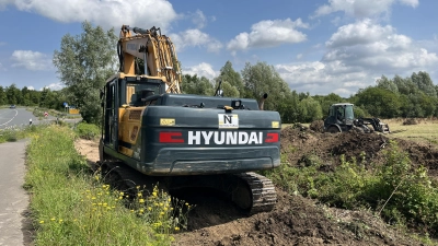 Die Vorbereitungsarbeiten sind abgeschlossen, nun wird die Straße am Hasengarten für weitere Arbeiten komplett gesperrt. (Foto: nd)